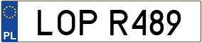 Trailer License Plate